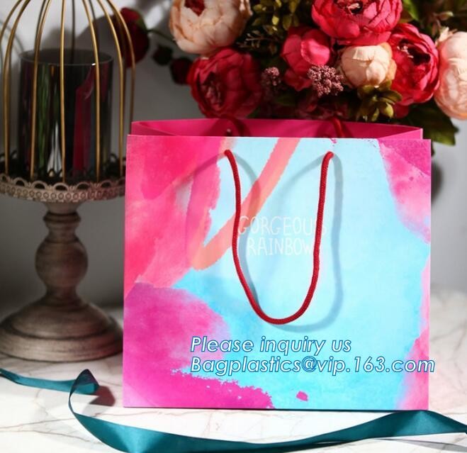 Custom Printed Accept Wholesale Stock White Brown Kraft Paper Shopping Bag With Handle No Minimum, carrier handle bags