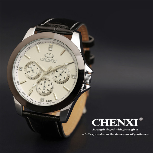 2015 New Fashion Wristwatch Stainless Steel CHENXI Top Quality Alloy Watch Leather Watch