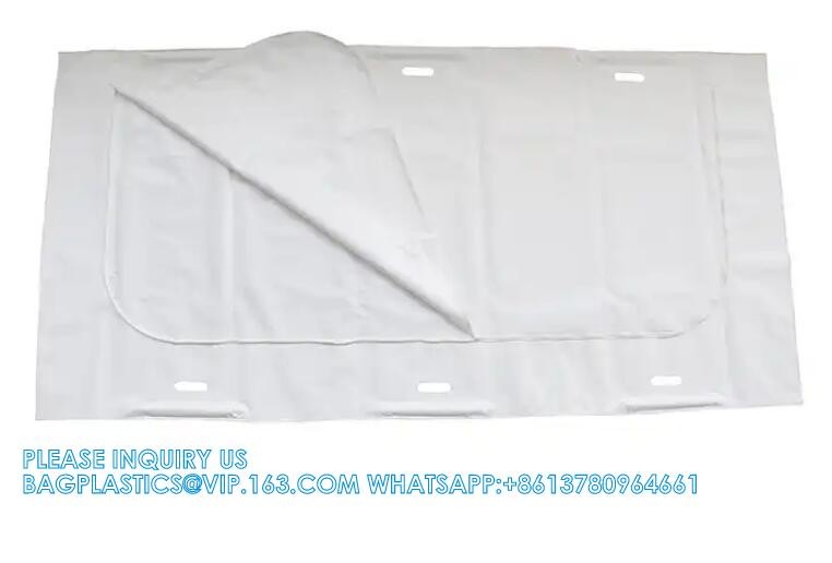 Disposable Disaster Pouch Body Bag Stretcher Combo, 8 Carrying Handles, 3 Patient Tags, Heavy Duty Vinyl Pouch