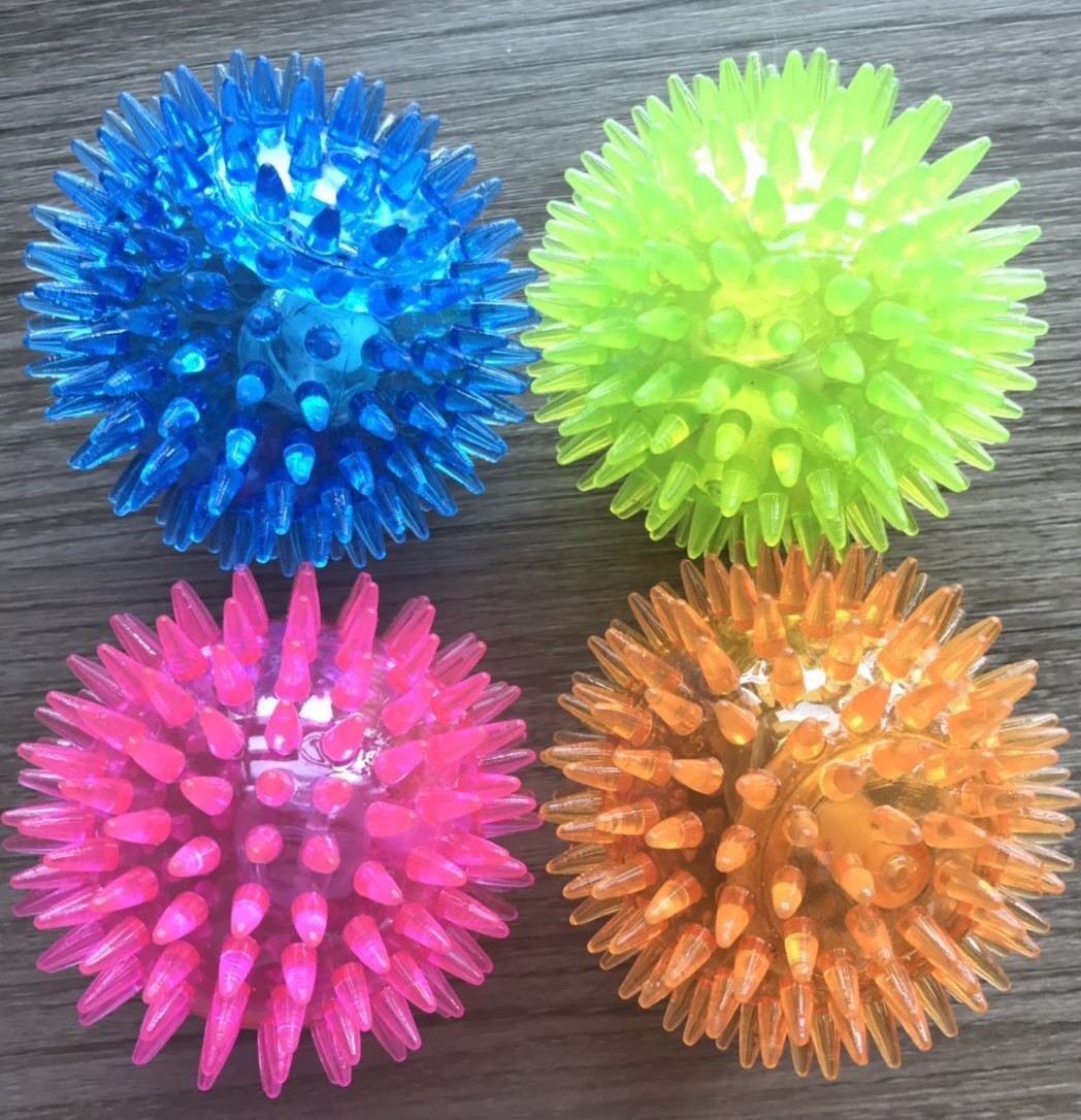 green squeaky dog ball