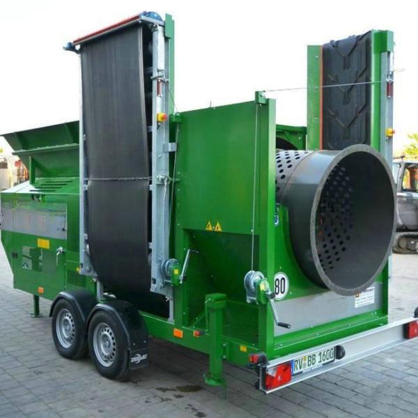Easy to Operate 15-90 Square Meter Automatic Trommel Screen Drum Sieve Separator for Farms