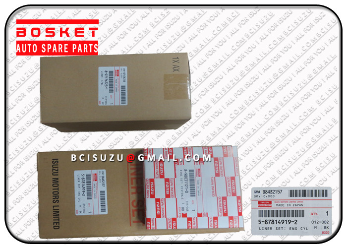 Engine Spare Parts Isuzu Liner Set For Nqr70 4HE1 1X 5878149190 5-87814919-0