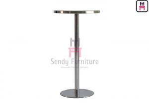 China D60cm ODM Brushed Stainless Steel High Table 105cm Height For Restaurant Bar on sale
