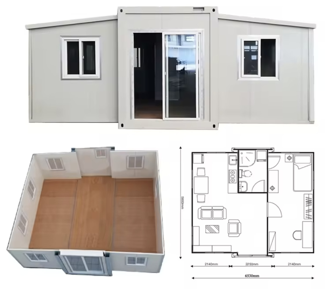Contemporary Expandable Modular House 20ft 40ft Prefabricated Mobile Homes