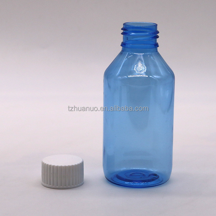 Pharmaceutical Grade Cough Syrup PET Bottle with Screw Cap and Customized Logo