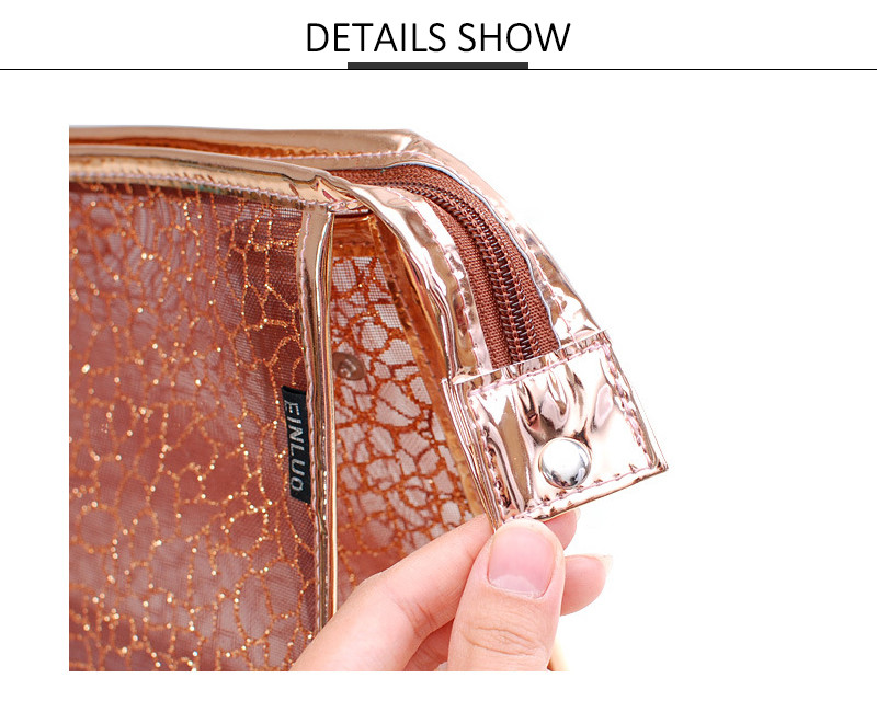 Fashion Custom Stone Pattern Pvc Cosmetic Toiletry Bag