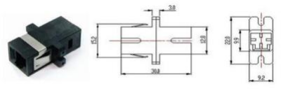 MTRJ SC Footprint Adapter used for LAN & WAN