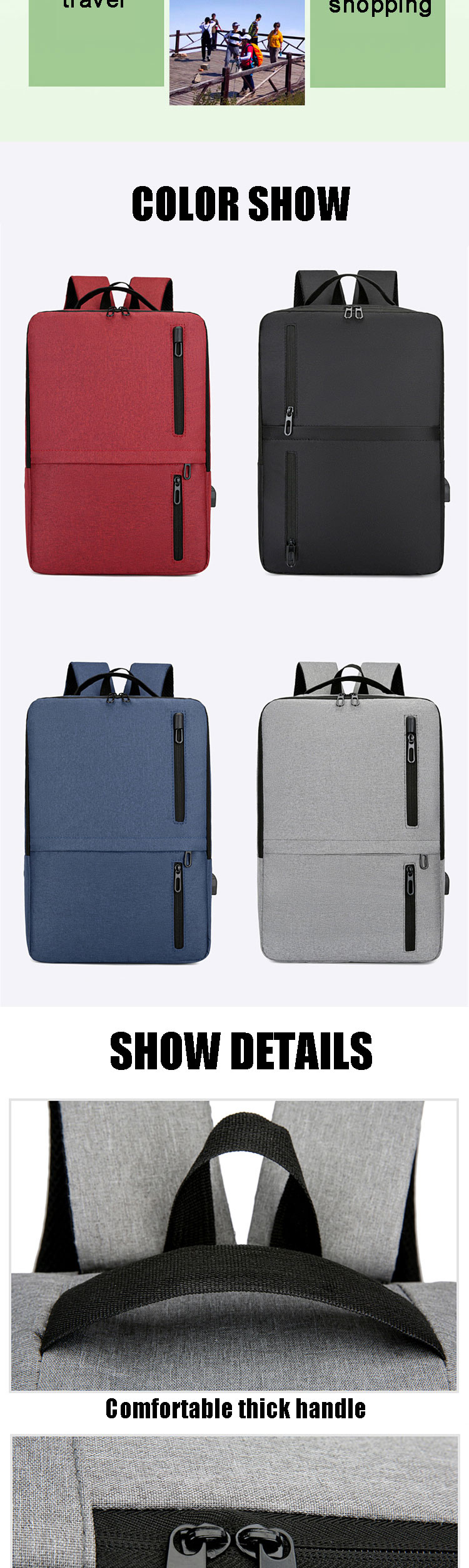 Leisure Unisex Sports Backpacks , Business Men's Computer Bag Customized Logo