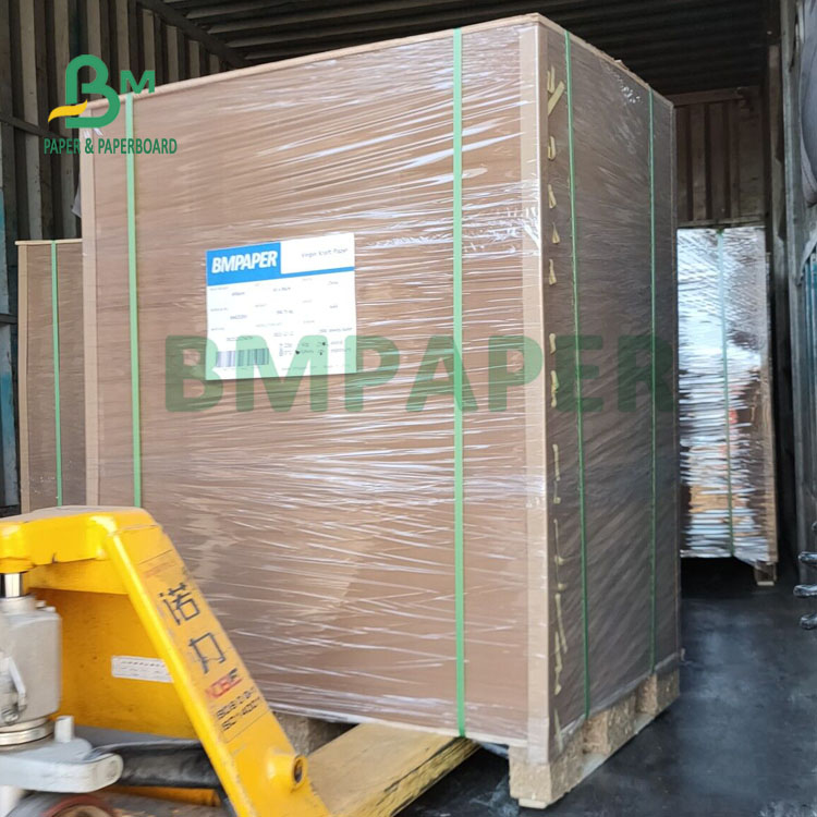 80gsm 90gsm Extensible Sack Kraft Paper For Cement Bags 100cm Good Toughness