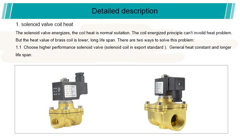 Low Pressure 2 way 3/4 inch 2W-200-20 water solenoid valve normally closed