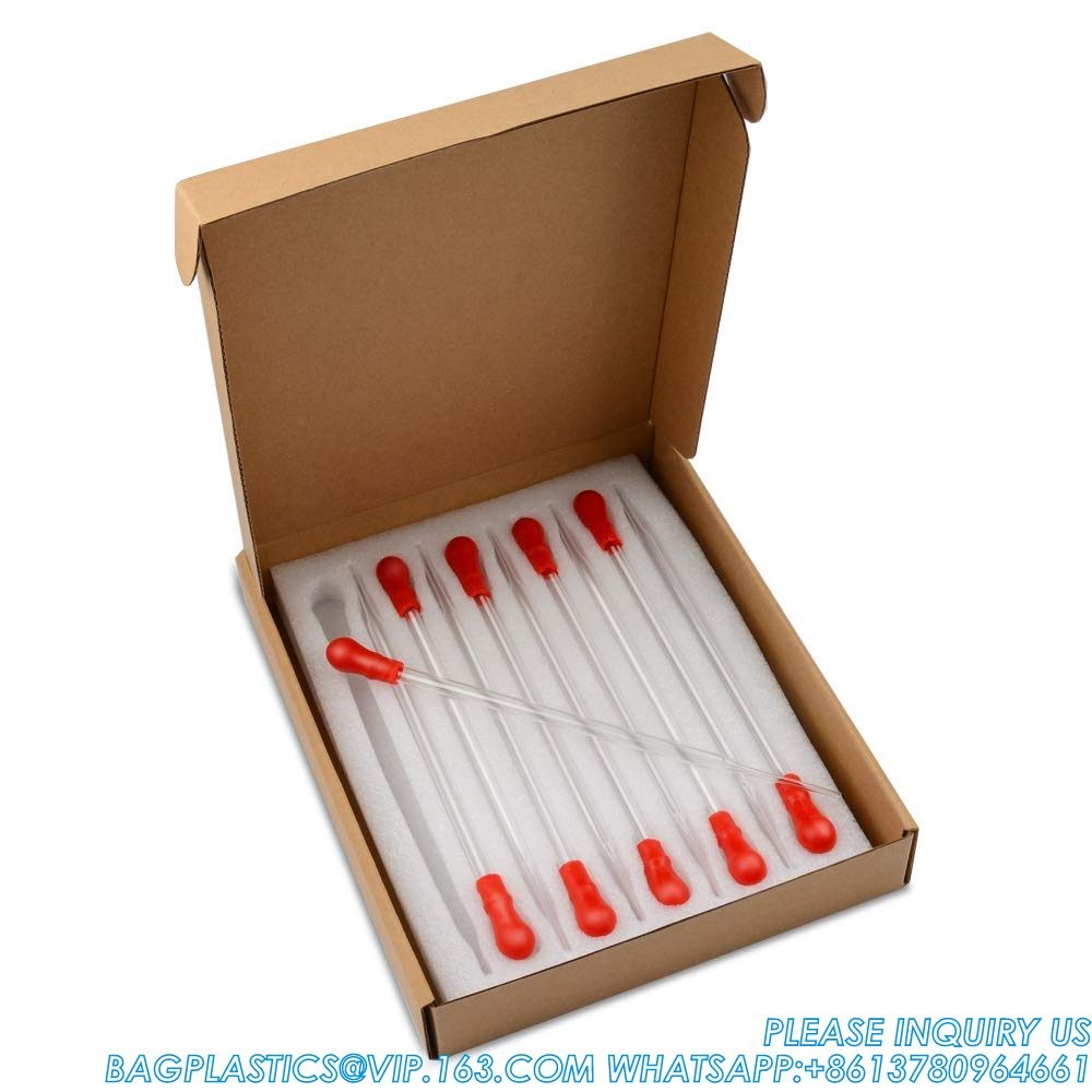 Glass Dropper Pipettes, Thick Borosilicate Glass Dropping Pipettes 3ml Non-Graduated Liquid Transfer Pipettes