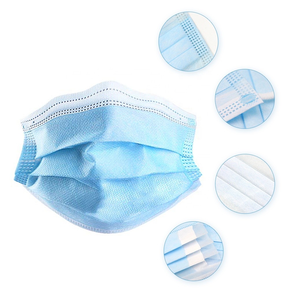 3 Layer 3 Ply Anti Pollution Disposable Medical Face Masks