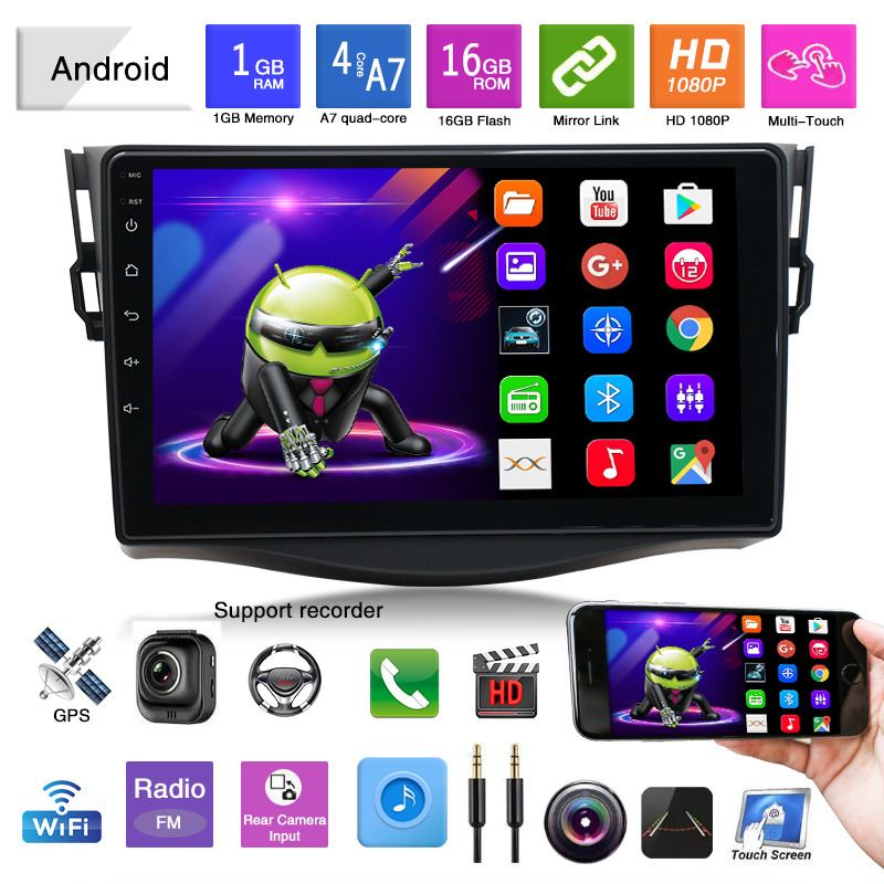 2Din Car Android Stereo Automotive Multimedia Player for Toyota RAV4 Rav 4 2007-2012