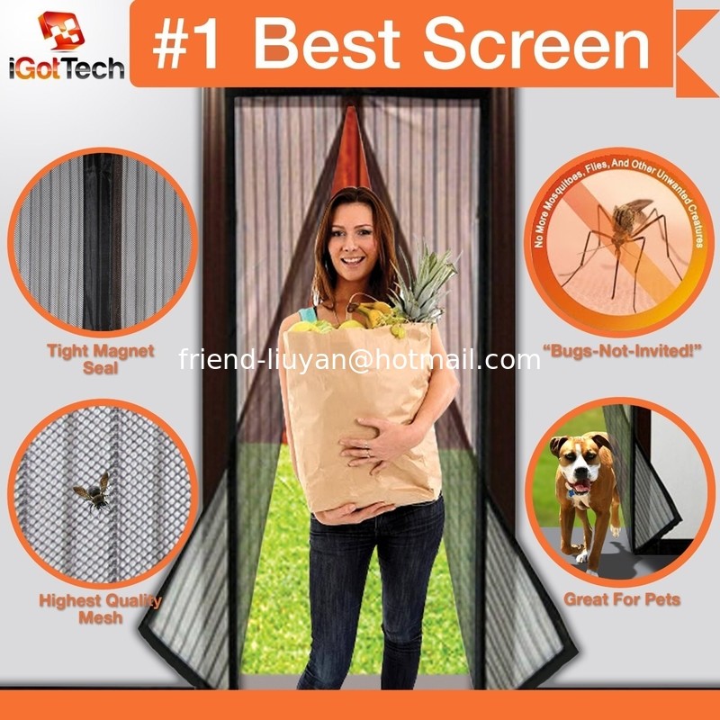Easy Access and Bug Protection with Magnetic Mesh Door Curtain