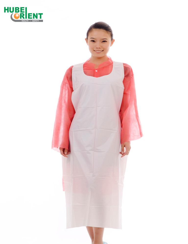 Waterproof PE Disposable Apron With Smooth Or Emboosed Surface Oil-Proof Kitchen Use Plastic Apron