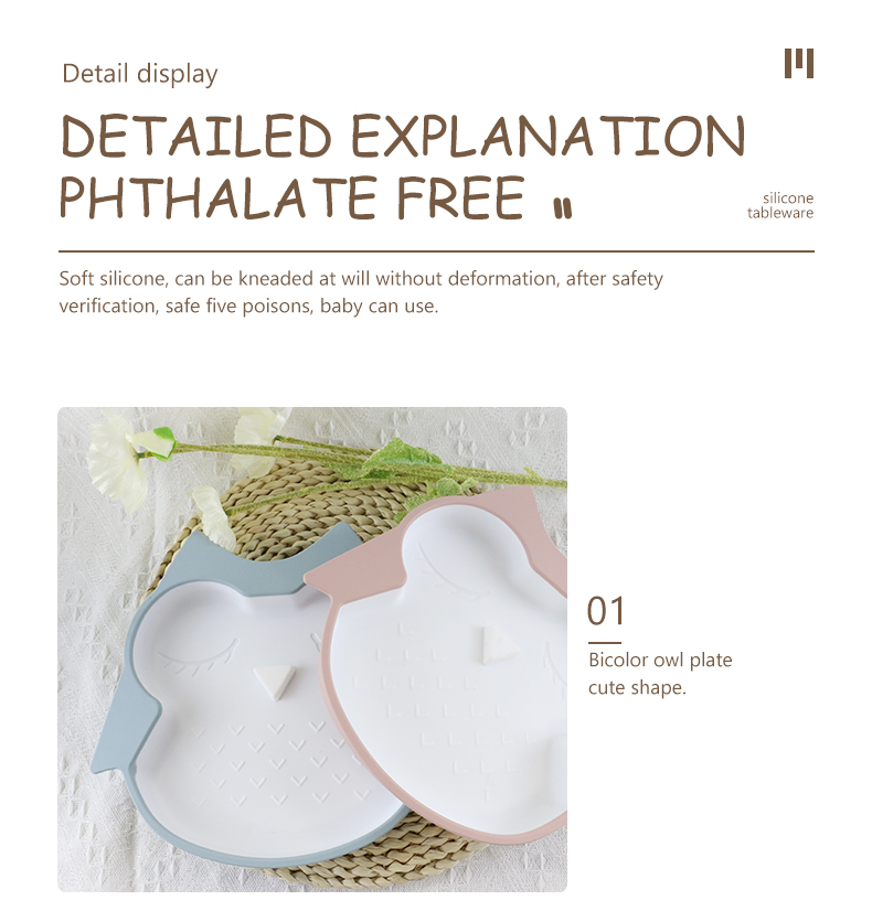 BPA Free Infant Silicone Feeding Plate Waterproof With Suction Bottom