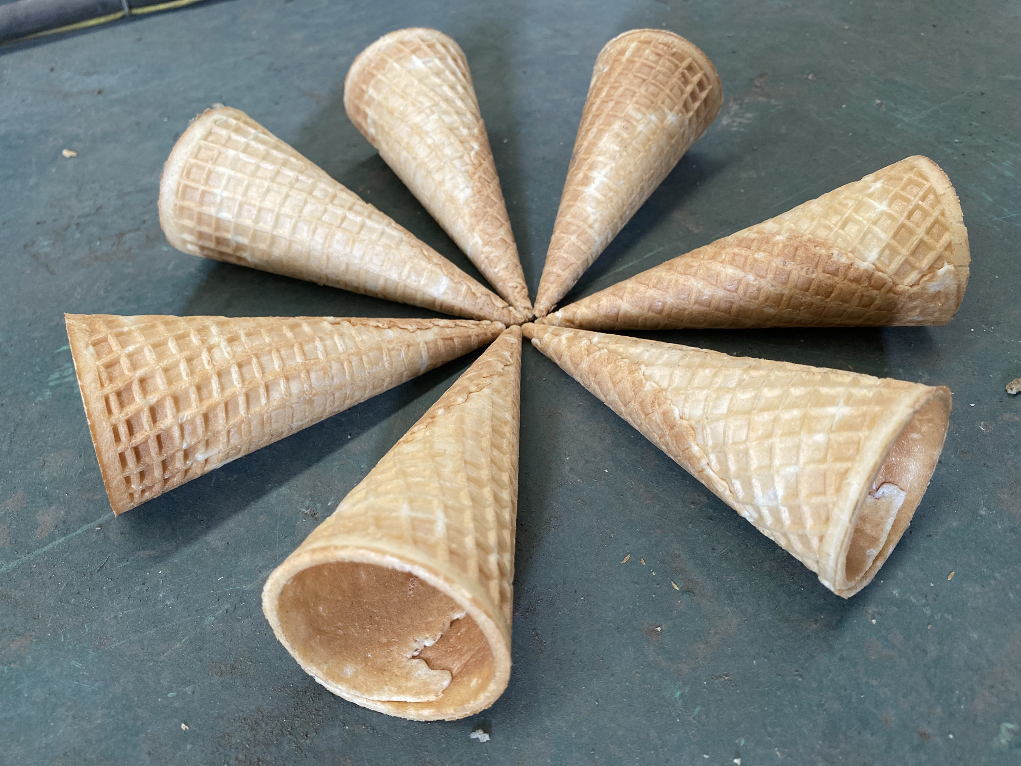 Full Automatic Ice Cream Cone Machine 7kg/H 380V Waffle Production Line