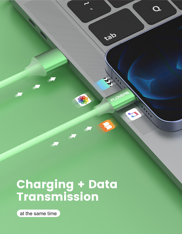 2m 1m 25cm USB Type C Charging Cable Liquid Silicone Data Transfer Fast Charging Cable