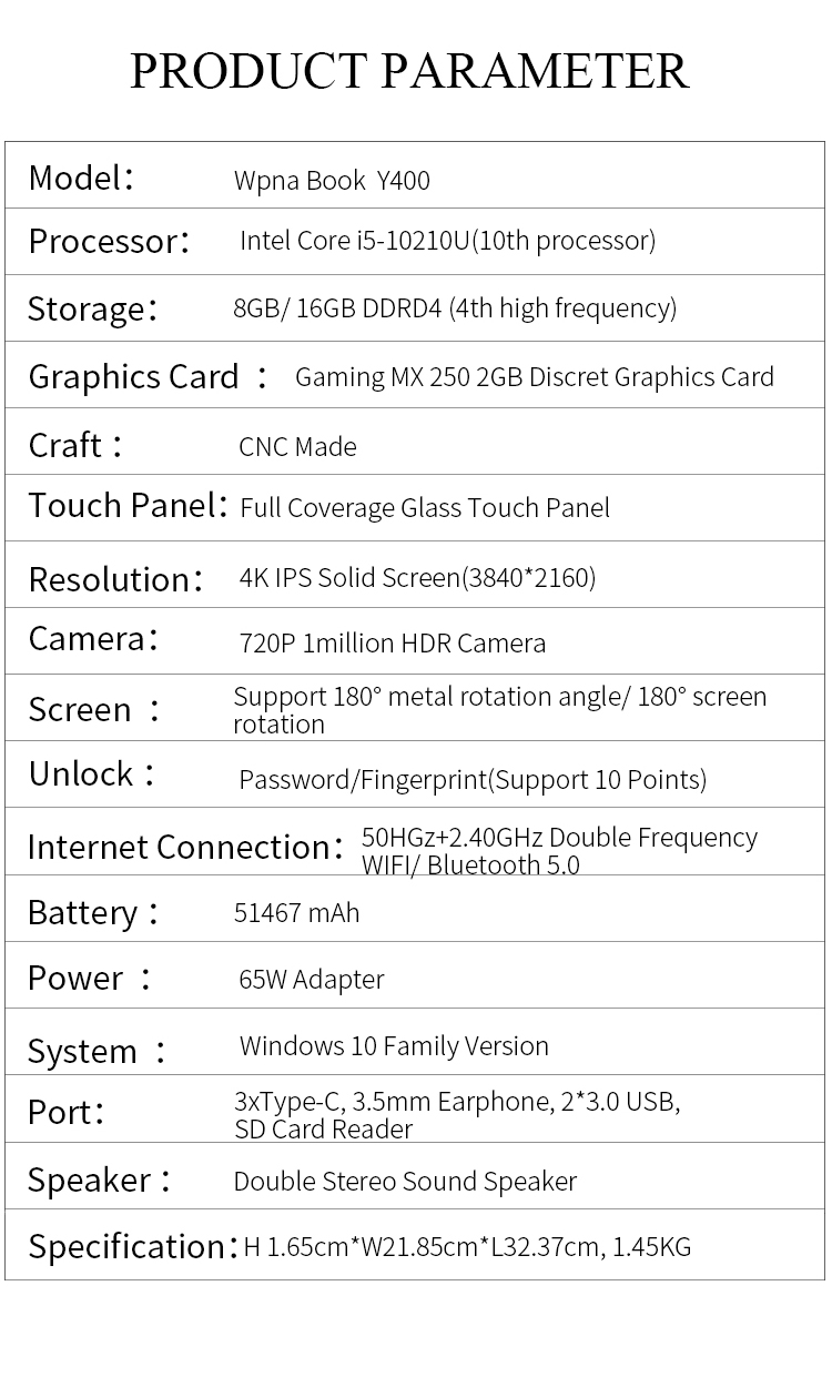 Quad Core Window 10 Ultra Slim Gaming Laptop 8GB 256GB NVIDIA GeForce MX250