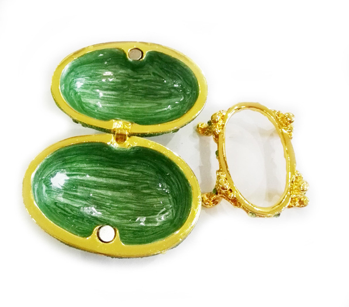 Russian Easter Egg Jewelry Box Crystal Trinket Holder Ring Organizer Home Decor Faberge Egg for Jewelry Boxes Gift