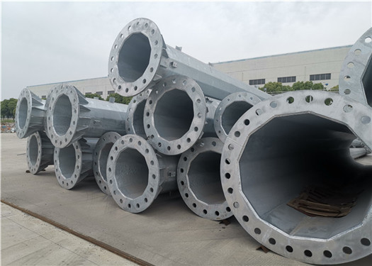 Q345 35KV Anti - Rust Steel Tubular Pole For Transmission Line Project