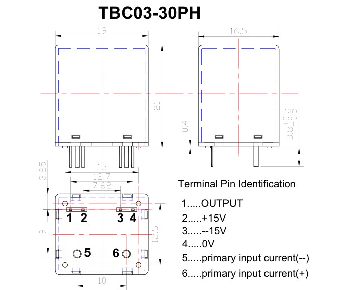 Black Hall Effect Current Transducer Closed Loop Hall Effect Current Sensor