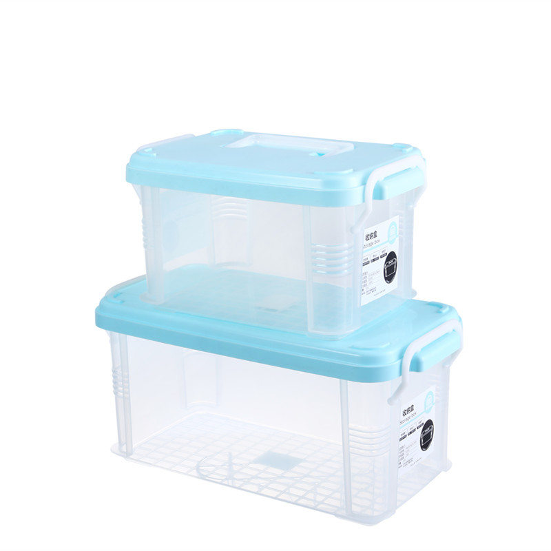 Stacking Clear Plastic Stacking Storage Boxes Bins With Lid
