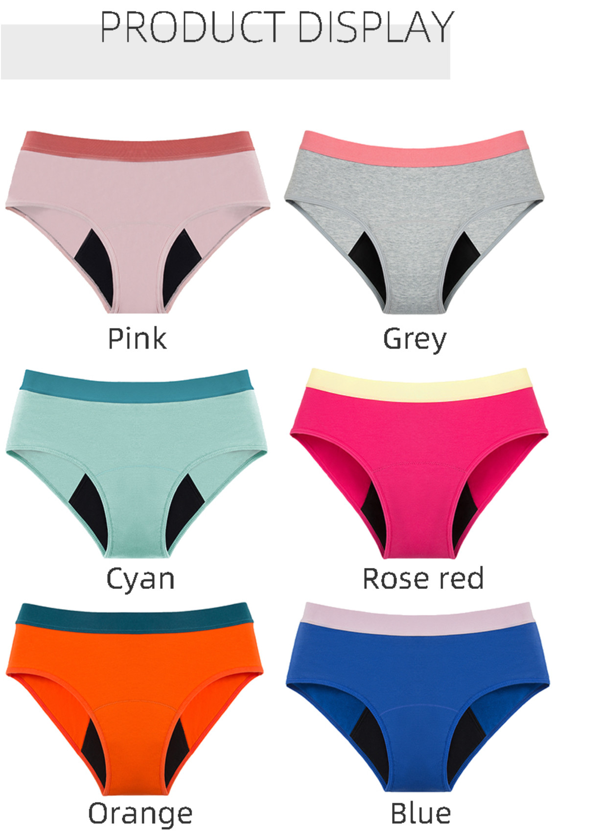 Period Underwear For Teen Period Panties Heavy Flow Organic Cotton Mid Waist Teenagers Panty