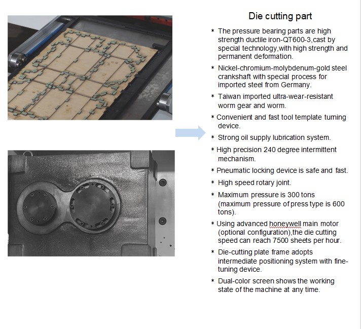 Die Cutting Machine for Cardboard Corrugating Carton in Garment Shops Packaging Line