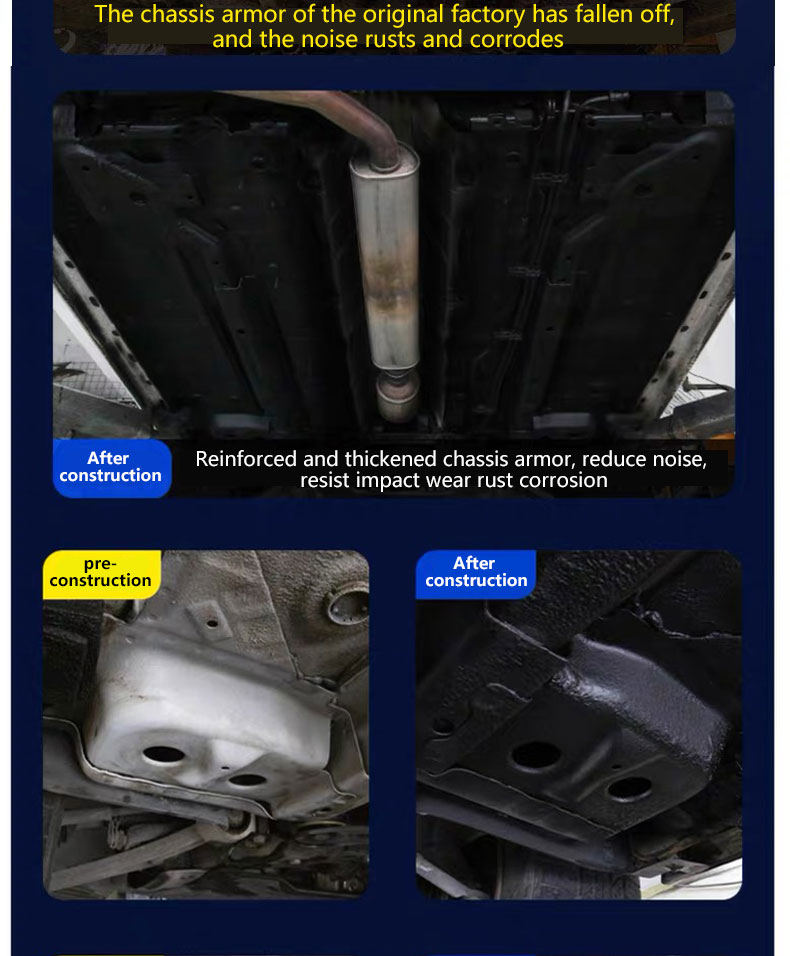 Spray Rubberized Undercoating for Car Rust Corrosion Proof 1kg 18 Months Shelf Life
