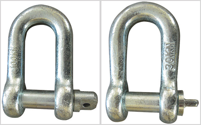 High Strength Transmission Line Stringing Tools D / Bow Shaped Shackle