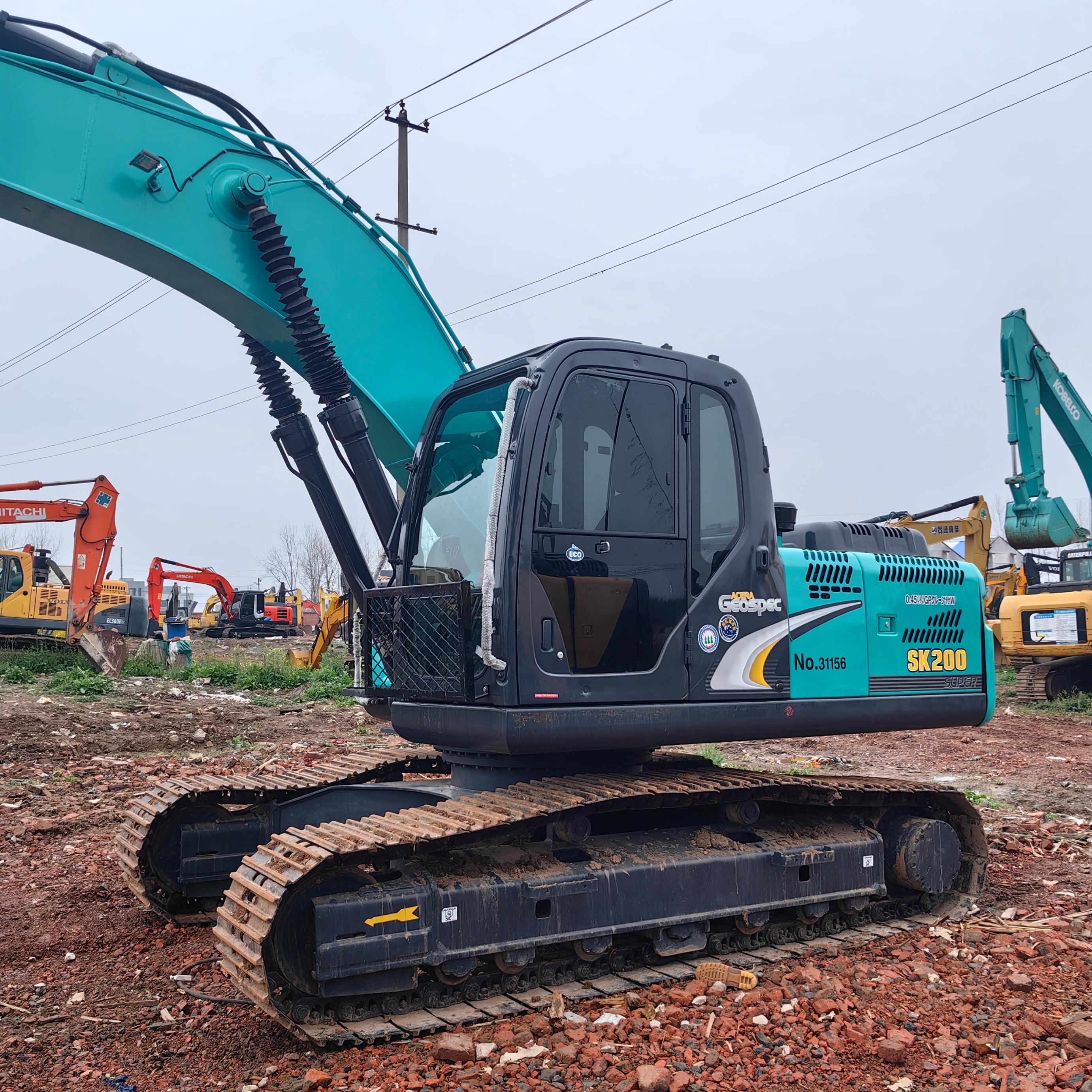Original Brand Kobelco SK200 Used Excavators 20 Ton Medium Construction Machinery with Good Condition