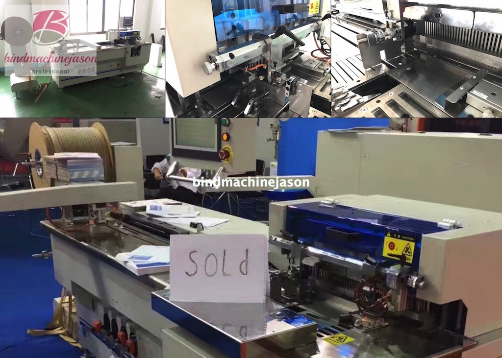 Twin wire inserting machine inline hole punching function PBW580 for calendar