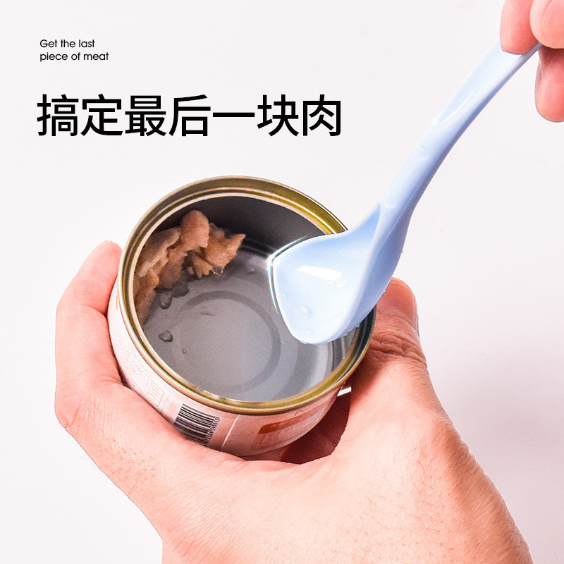 Circle Shape Silicone Cat Food Can Lids With Spoon