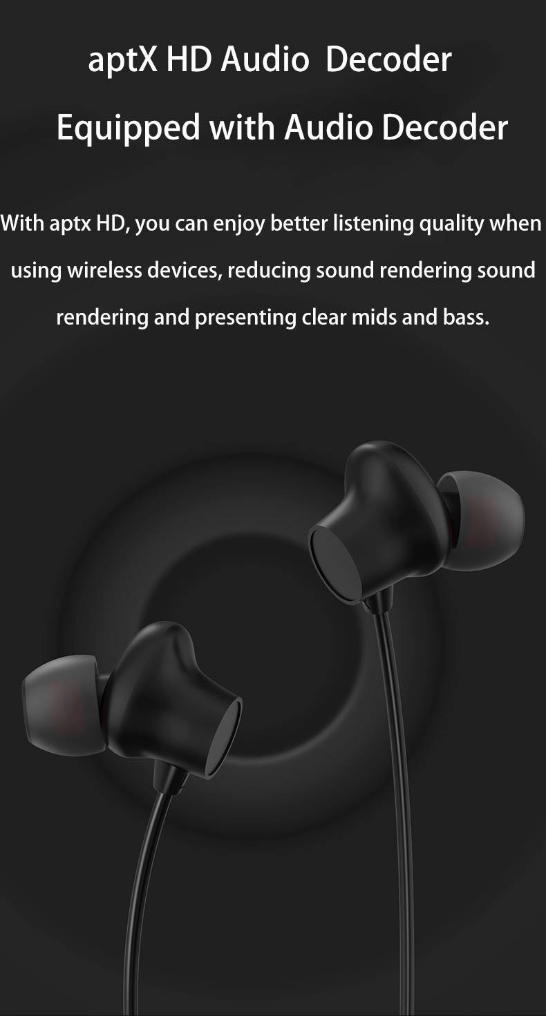 Noise Cancelling CVC 8.0 Retractable Neckband Earbuds 33 Feet Working Range