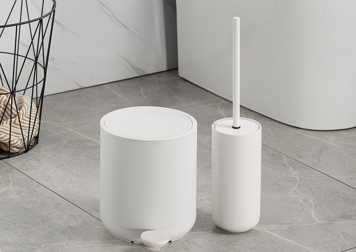 Household Living Room Organizer Step On Garbage Can With Soft Close Trash Can