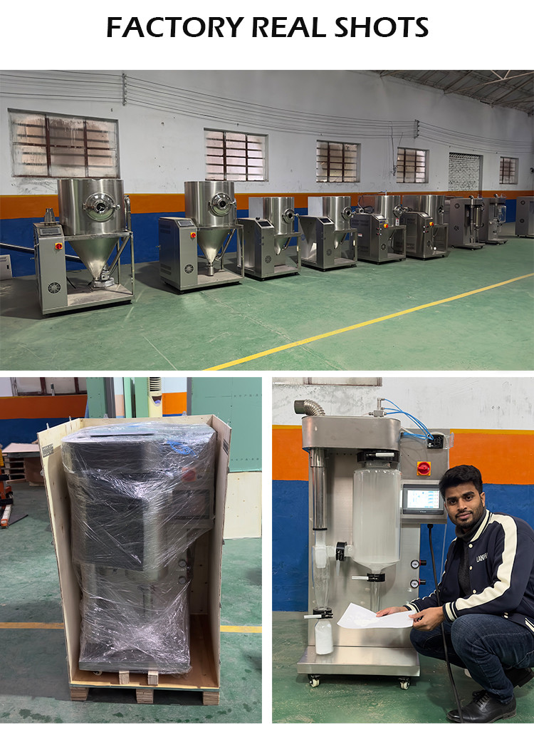 Mini Lab 2l Glass Spray Dryer For Make Milk Flavor Powder Fruit Juice Powder