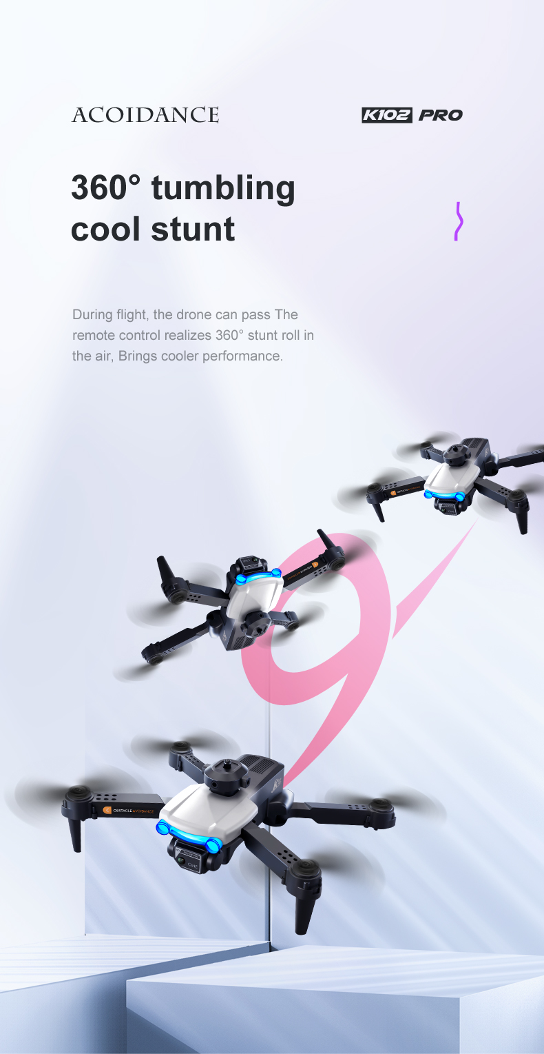 Elfbar Vapers E88 Pro Mini Drone Camera K102 PRO 4K HD Optical Flow Camera Drone with Obstacle Avoidance