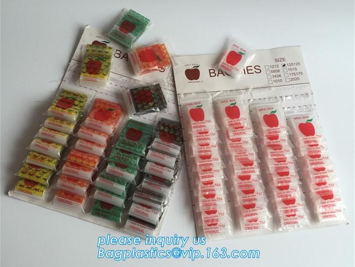 reusable custom apple k bags, Mini apple plastic baggies, Recycled Clear Mini Heavy Duty k Bag apple baggie
