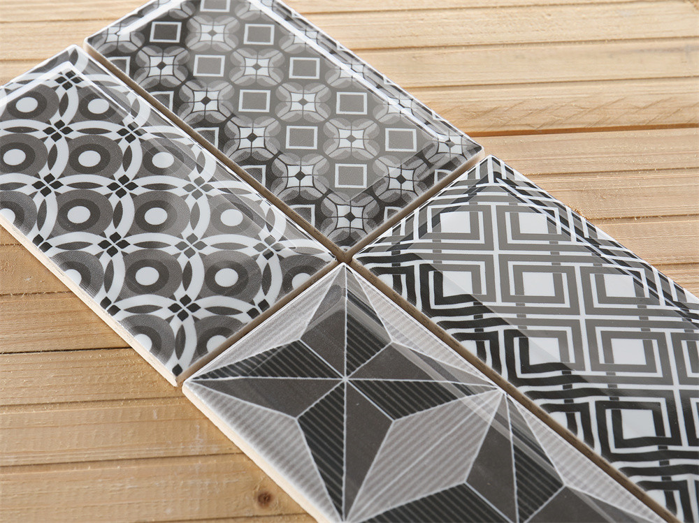 Gray 75x152mm ISO 9001 Indoor Wall Bread Tiles For Kitchen and Bathroom