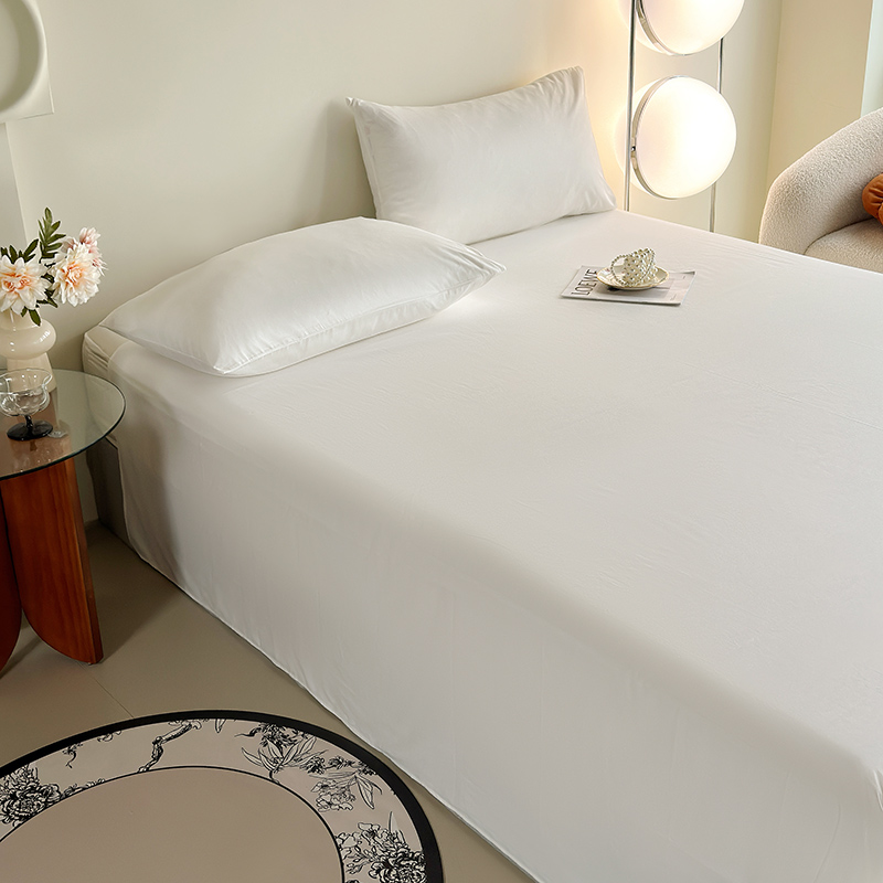 Grade A 100% Cotton White King Size Bedding Set Plaid Flat Sheet For Bed Bed Sheet Set