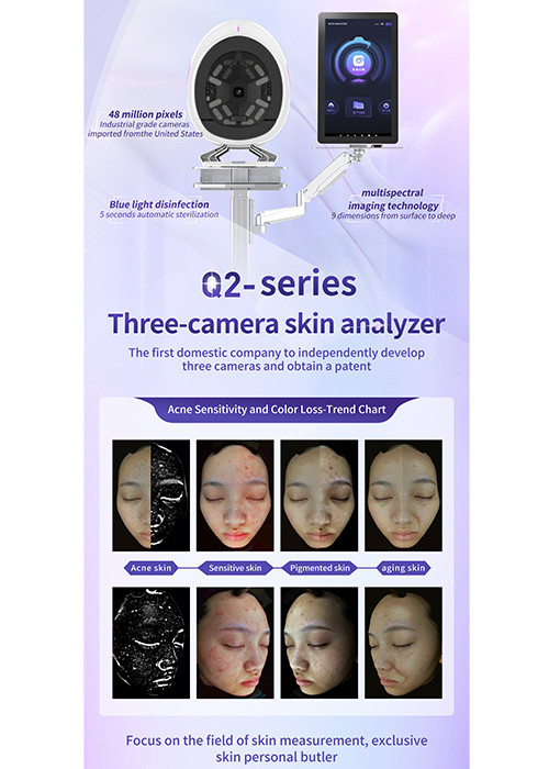 Full Face Skin Analyzer Machine / Facial Scanner Skin Analyzer Device