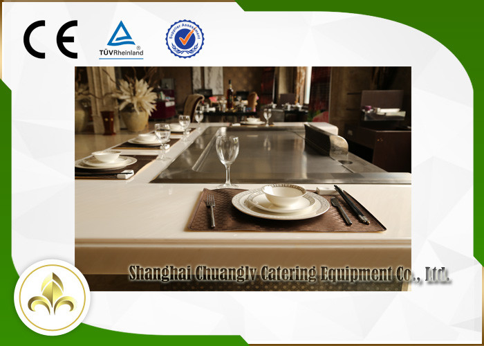 Electromagnetic Indoor Outdoor Hibachi Table 7 Seats With Air Extractor