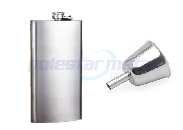 Polished Custom Metal Hardware 1-1/2" Stainless Steel Flask Funnel