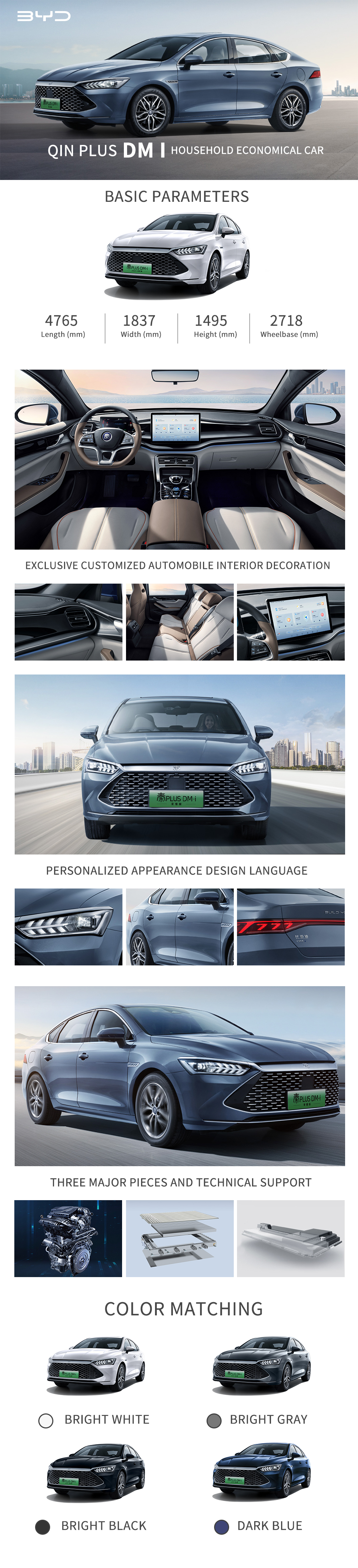 BYD qin plus Electric Car Low Price 30km/h Speed New Energy BYD Qin Plus Vehicle