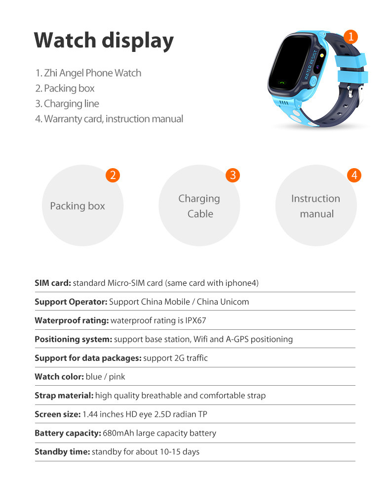 HL92 smart watch Y92S Kids Waterproof Customized 2G Wifi Children SOS