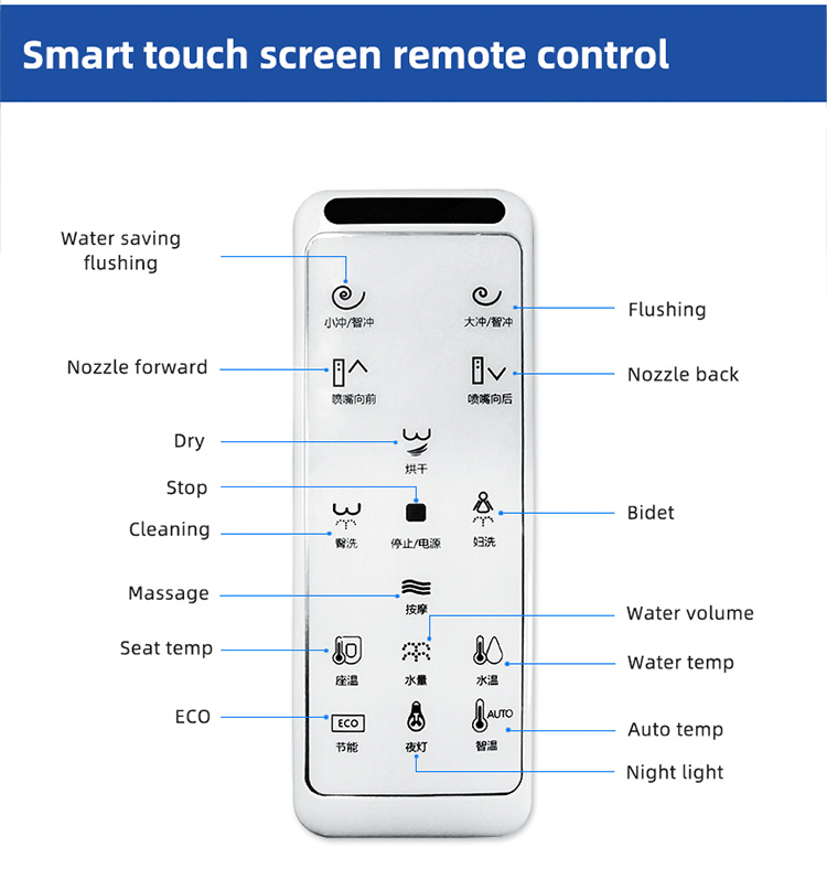 Automatic Operation One Piece Dual Flush Toilet Automatic Heating