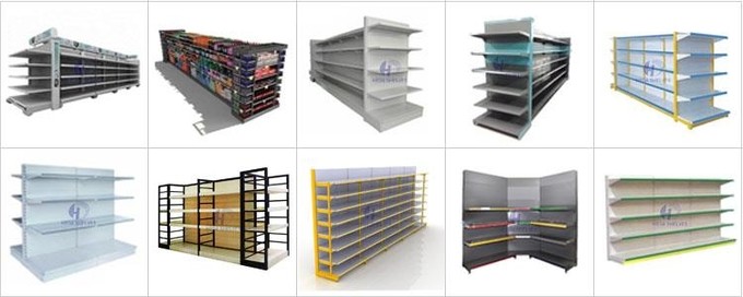 Giant Supermarket Rack Display Light Duty Plastic Shelving