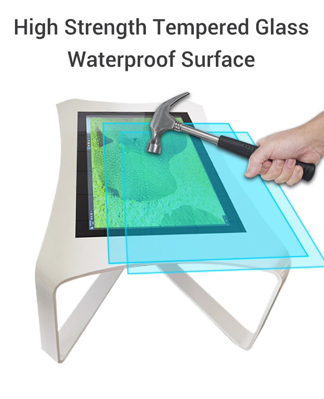 55 '' Digital Touch Screen Table LCD Table With Customized Color Bar LCD Design