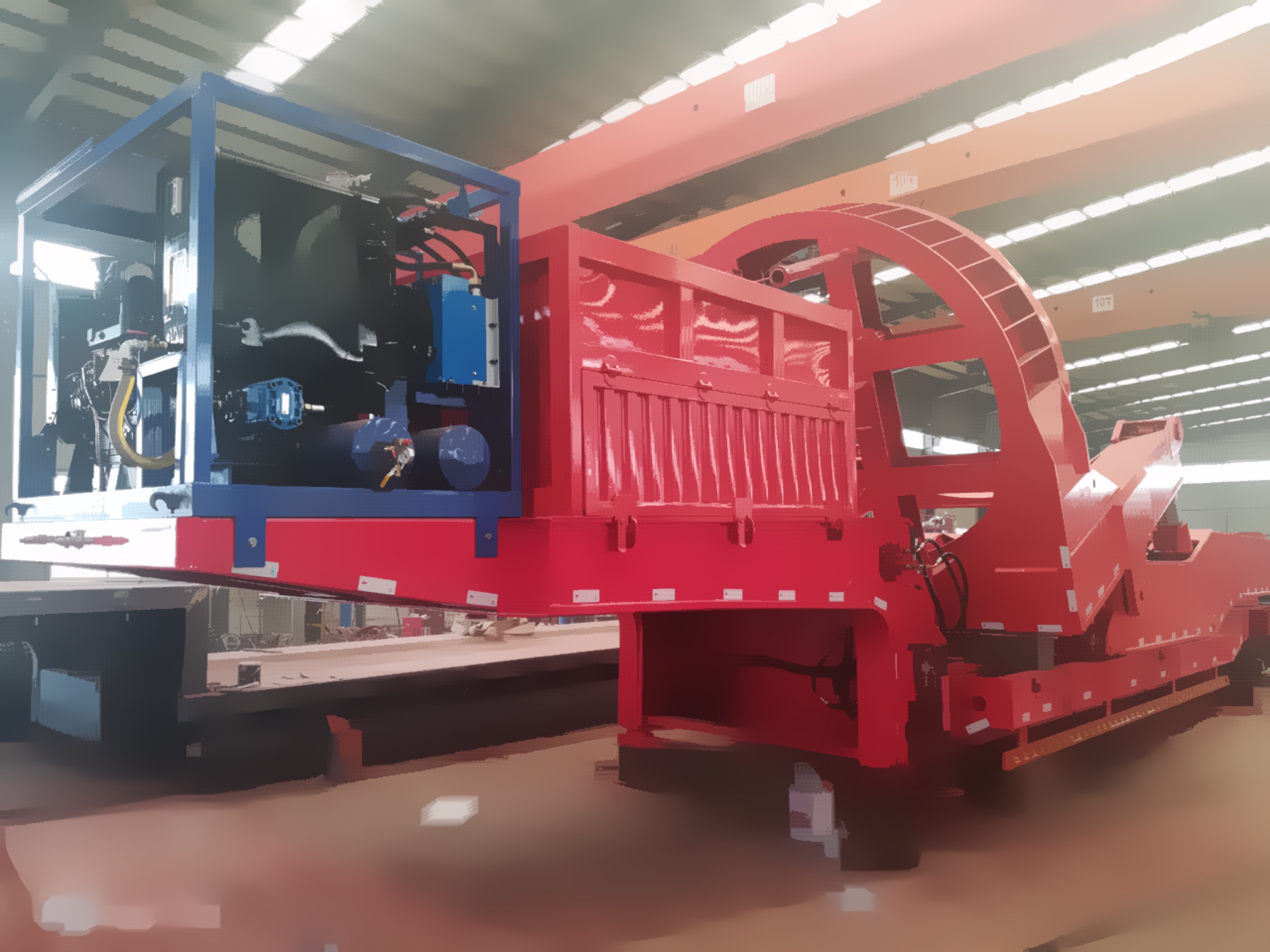 50m Wind Blade Transport Trailer with All Wheel Drive and Standard 28Ton Landing Gear